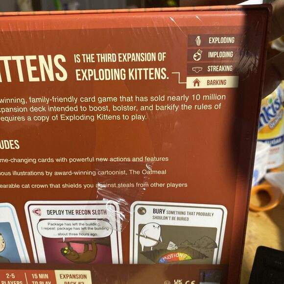 Barking Kittens, Exploding Kittens Expansion Pack. Brand New Torn Cellophane - Picture 8 of 11